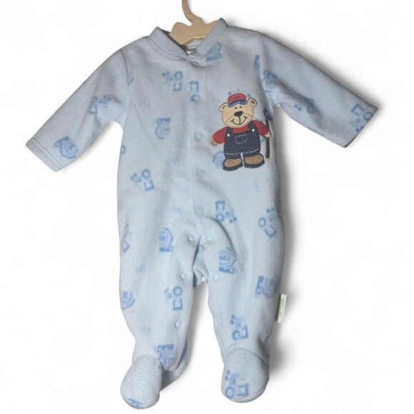Vtg Buster Brown Baby Sleeper Blue 0-3M Y2K - Picture 1 of 4